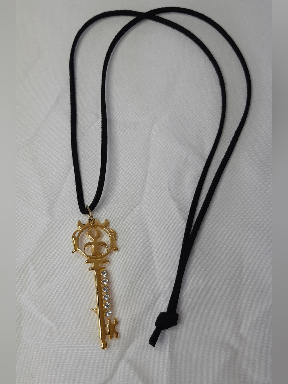 Gold Skeleton Key Brooch / Pendant